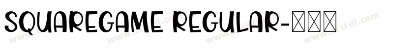 SquareGame Regular字体转换 SquareGame Regular字体转换